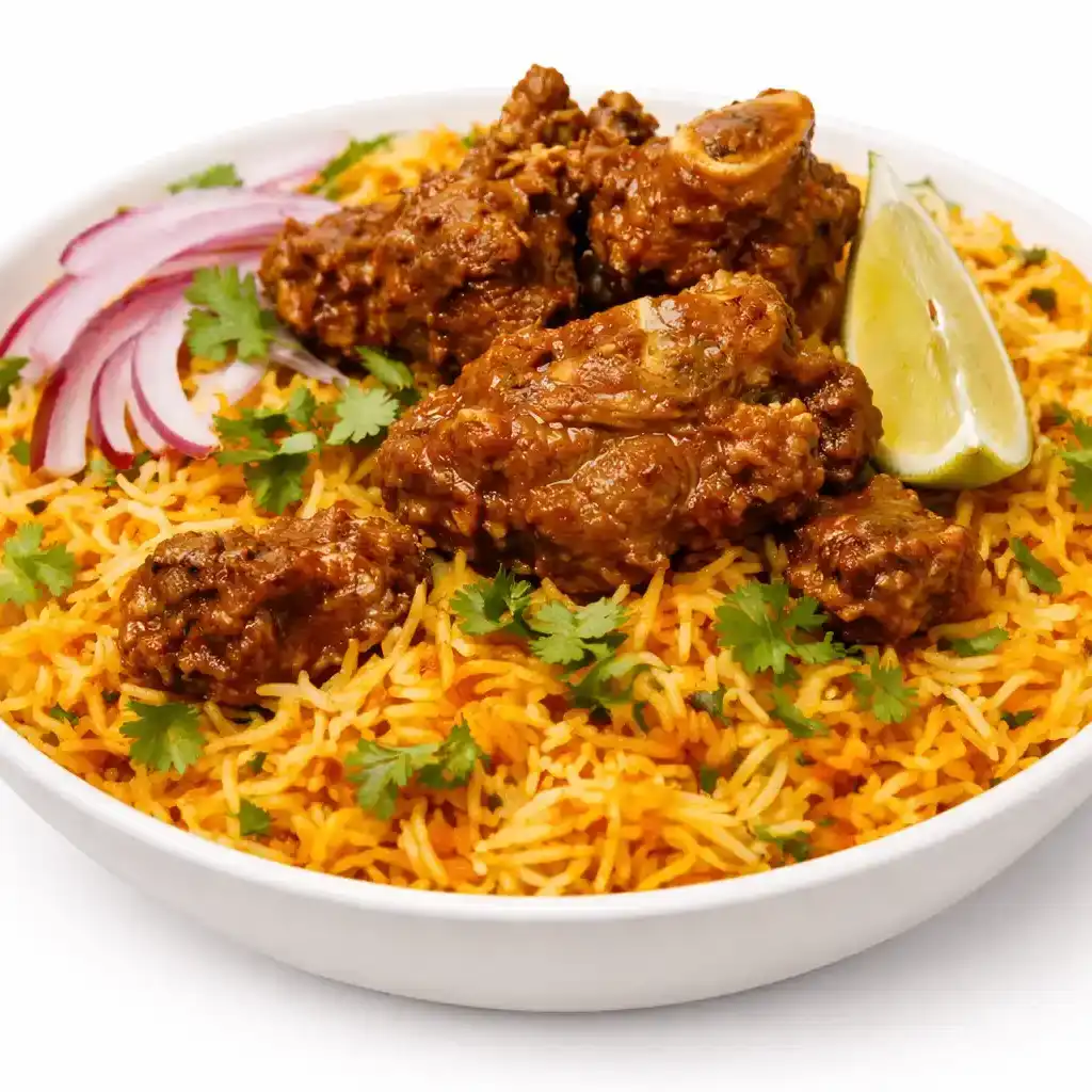 Goat Dum biryani at Naga's South Indian Cuisine 